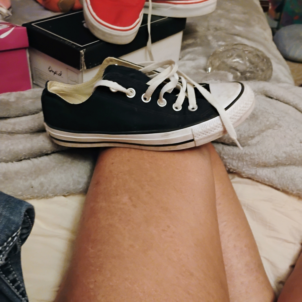 CONVERSE Classic Black Canvas Athletic Shoes